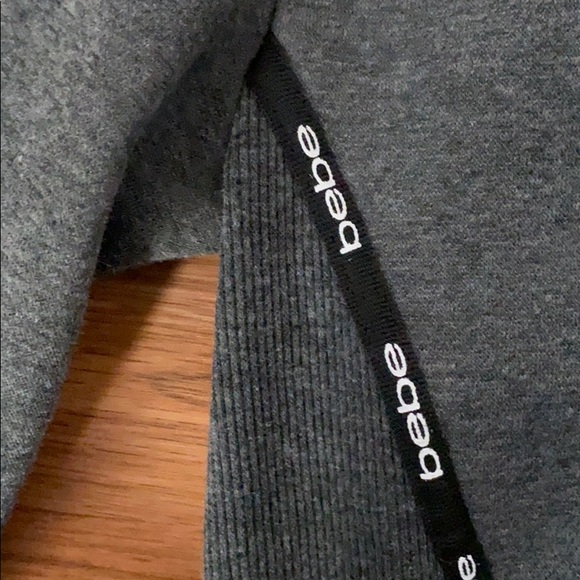 BEBE NWT charcoal gray hoodie with pocket - Picture 5 of 8